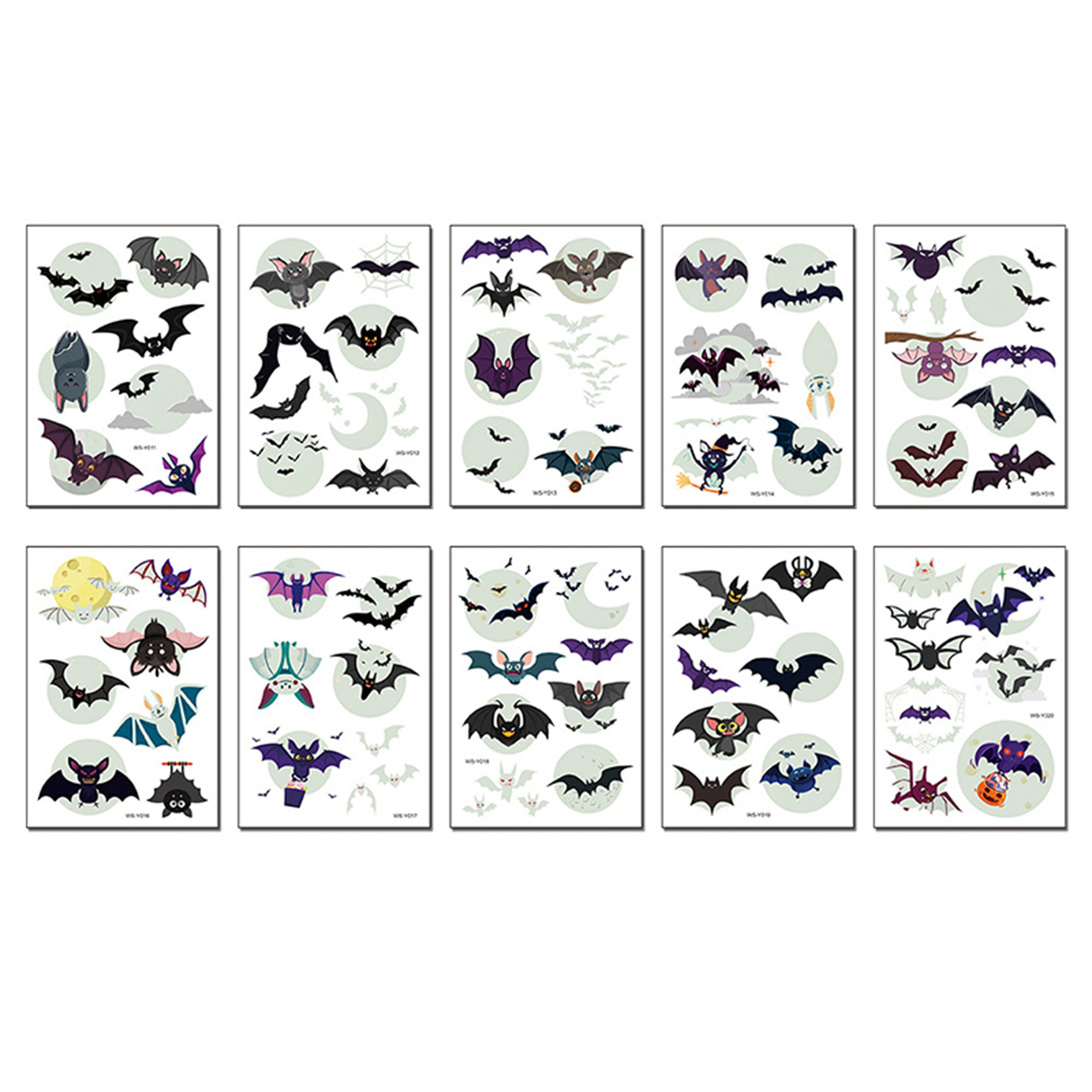 9 Pack Giorno del Morto Zucchero Teschio Viso Tatuaggio Temporaneo Halloween Trucco Tatuaggio Adesivi per Halloween Masquerade Party | IT